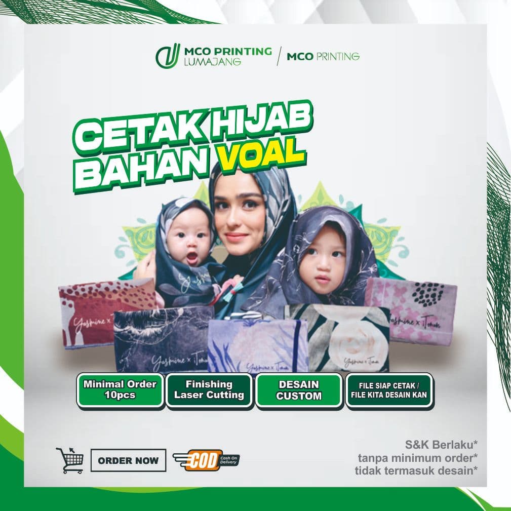 HIJAB VOAL PREMIUM  - Kerudung Segi Empat Hijab Terbaru Elegan Voal Premium Lasercut